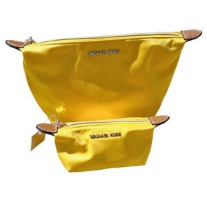 NEW W/Tags Michael Kors nylon traveling set vibrant yellow